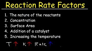 Factors Affecting the Rate of the Reaction  Chemical Kinetics [upl. by Karole]