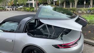 2024 Porsche 911 9921 Targa 4 GTS roof operation [upl. by Qerat]