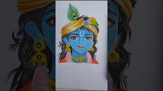 Krishna Drawing with Pencil Color 🎨 🥰 [upl. by Everrs930]