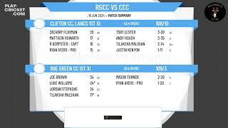 Roe Green CC 1st XI v Clifton CC 1st XI [upl. by Kelley]