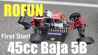 Rovan Baja 5B 45cc Break in First Heat Cycle Before A Storm nitrogang rccar rchobby fun [upl. by Evette]