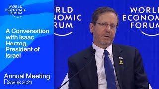 A Conversation with Isaac Herzog President of Israel  Davos 2024  World Economic Forum [upl. by Aihsatsan]