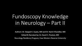 Fundoscopy in Neurology  Knowledge Part II [upl. by Mariejeanne]