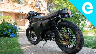 Electric Cafe Racer review A stylish 60 MPH motorcycle [upl. by Analim700]