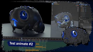 Test blender animation Blubbering Toad 3D from LimbusCompany learning animation 2 [upl. by Tjon]