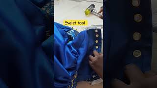 Eyelet tool tutorialviral trending shorts fashion eyelet sewingtutorial youtubeshorts [upl. by Ahtoelc274]