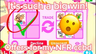 OMG I GOT A HUGE WIN Offers for NFR CHOCOLATE CHIP BAT DRAGON Adopt me Trading 2024 [upl. by Alic]