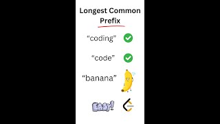 Leetcode 14  0 ms  Longest common prefix [upl. by Nnylassej]