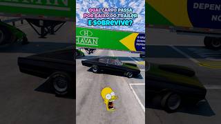 Qual carro passa por baixo do trailer e sobrevive beamng beamngdrive game gaming jogos carros [upl. by Wittie945]