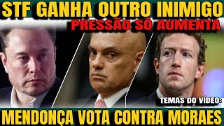 1 ANDRÉ MENDONÇA VOTA CONTRA MORAES STF GANHA MAIS UM RIVAL META ENTROU NA BRIGA DE MUSK [upl. by Ttehr]