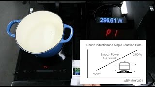 SINGLE Induction Cooktops Now are Smooth Power No Pulsing Clip and matching 2000W Inverter [upl. by Gerg]