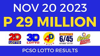 Lotto Result November 20 2023 9pm Complete Details [upl. by Lidia]