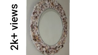 DIY best Mirror decor with sea shell  sea shell craft craft using waste material [upl. by Chader]