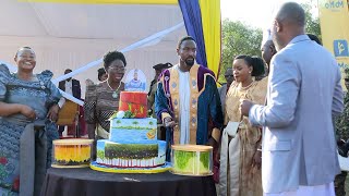 WOW KYABAZINGA AND INEBANTU JOVIA MUTESI CUTTING A CAKE AT THE 10TH ANNIVERSARY CORONATION [upl. by Addam]