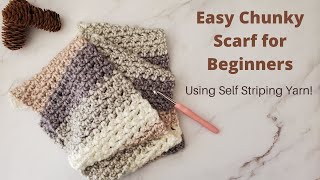 How to Crochet an Easy Fall Scarf for Beginners by Atreyu Crochet [upl. by Melvina]