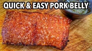 How to Make Crispy Pork Belly Quick amp Easy in a Charcoal BBQ [upl. by Netsreik]