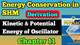 Energy Conservation in SHM kinetic amp potential energy of Oscillator unit 11 class 11 new physic book [upl. by Locklin]