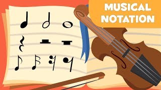 Musical Notation  Educational Videos about Music for kids [upl. by Enined]