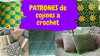 Patrones cojines a crochet crochet crochetinstructions tipdetejido comotejer [upl. by Wearing]