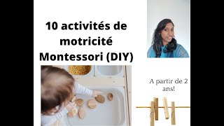 10 activités de motricité Montessori DIY [upl. by Enirual]