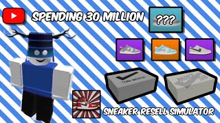 6ixgod spends 30 million on MYSTERY BOXES in Sneaker Resell Simulator Roblox [upl. by Eednil339]