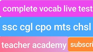 Vocab live 💥💥 [upl. by Atelra]