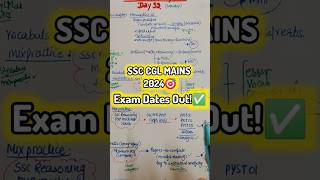 Mains Exam Dates Out🔥Target Your DREAM JOB✅🎯 ssc ssccgl sscmains mainsexamdate [upl. by Colas]