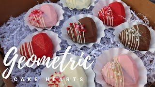 How To Make Geometric Cake Hearts With Brittany Pino [upl. by Efren]