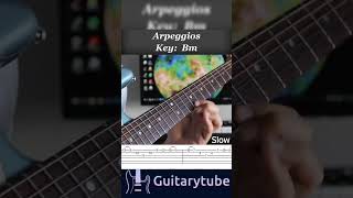 Guitar Tutorial  Arpeggios Key Bm by Alan Iraussi  TAB guitar guitartabs guitartutorial [upl. by Edrei]