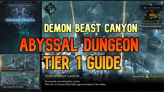 Demon Beast Canyon Guide  Lost Ark Tier 1 Abyssal Dungeon [upl. by Feer]