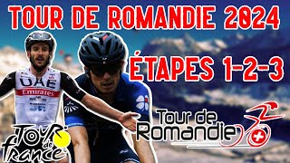 TOUR DE ROMANDIE 2024 sur Tour de France 2023  Etapes 123 [upl. by Tonneson]