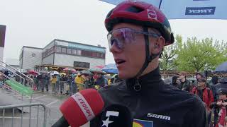 Thibau Nys  Interview at the start  Stage 5  Tour de Romandie 2024 [upl. by Pergrim927]