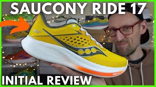 SAUCONY RIDE 17 INITIAL REVIEW  BEST NEW DAILY CRUISER COMPETITION TO THE TRIUMPH 21  EDDBUD [upl. by Ahseinet]