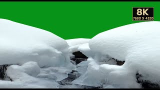 snow river green screen 8k free video [upl. by Lasonde907]