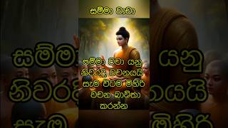 සම්මා වාචා samma wacha බුදු දහම සාදු සාදු 🙏🙏🙏 buddhism අනන්තවු බුදු ගුනෙන් බිදක් [upl. by Magulac]