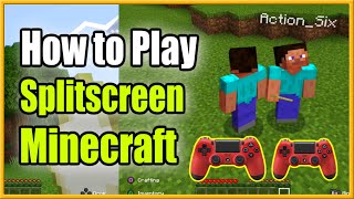 How to PLAY Minecraft Split Screen On PS4 Xbox Switch PC Two to Four Players [upl. by Edahc]