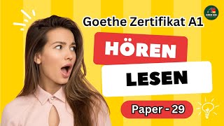 Goethe Zertifikat A1 Exam  Paper  29  Hören Lesen Schreiben Sprechen [upl. by Nolla]