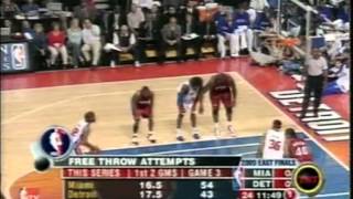 NBA PLAYOFFS 2005 Detroit Pistons vs Miami HeatGame 4 Montes y Daimiel Parte 2 [upl. by Hines]