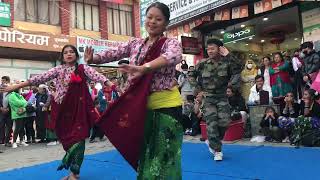 Tihar special dance 2080 Pokhara Srijana Chowk Nepal [upl. by Gerdeen]