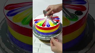 Multi Colour Cake Design  Cake Recipe shorts youtubeshorts viralvideo video [upl. by Ailices356]