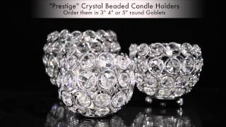 Prestige Beaded Crystals Candle Holders  ShopWildThings [upl. by Akkahs439]