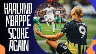 Highlights Mbappe Scores again Haalands new record Jadon Sancho good Start Barca winYoungness [upl. by Adiarf]