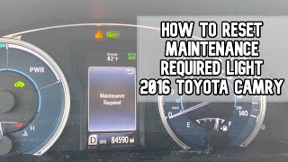 How to reset maintenance required light in 2016 Toyota Camry DIY video toyotacamry toyota [upl. by Ynattib]