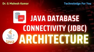 JAVA DATABASE CONNECTIVITY JDBC ARCHITECTURE [upl. by Curson]