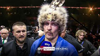 EMOTIONAL Oleksandr Usyk REACTS to beating Tyson Fury for undisputed 🇺🇦 [upl. by Nivled]