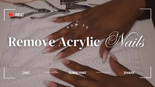 How to Remove Acrylic Nails  No Acetone [upl. by Dibri]