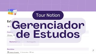 Tour Notion Organize seus Estudos no Notion gratuito [upl. by Gearhart]