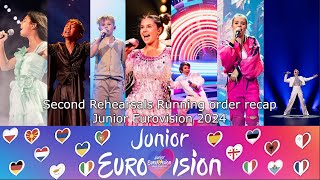 Second Rehearsals RUNNING ORDER RECAP  17 JESC 2024 [upl. by Rahel]