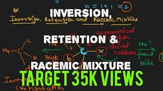 Inversion Retention amp Racemic Mixture  Stereochemistry [upl. by Eckmann]