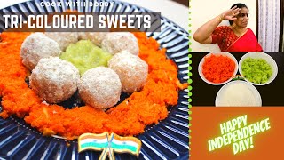 Tricolored Sweets  Tiranga sweet Recipes Independence day special dish Tricolor desserts [upl. by Itsym766]